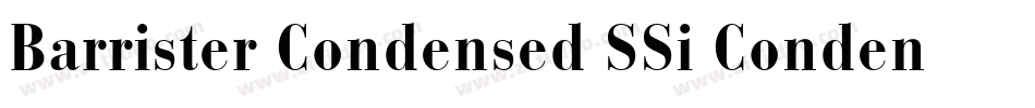Barrister Condensed SSi Condensed字体转换